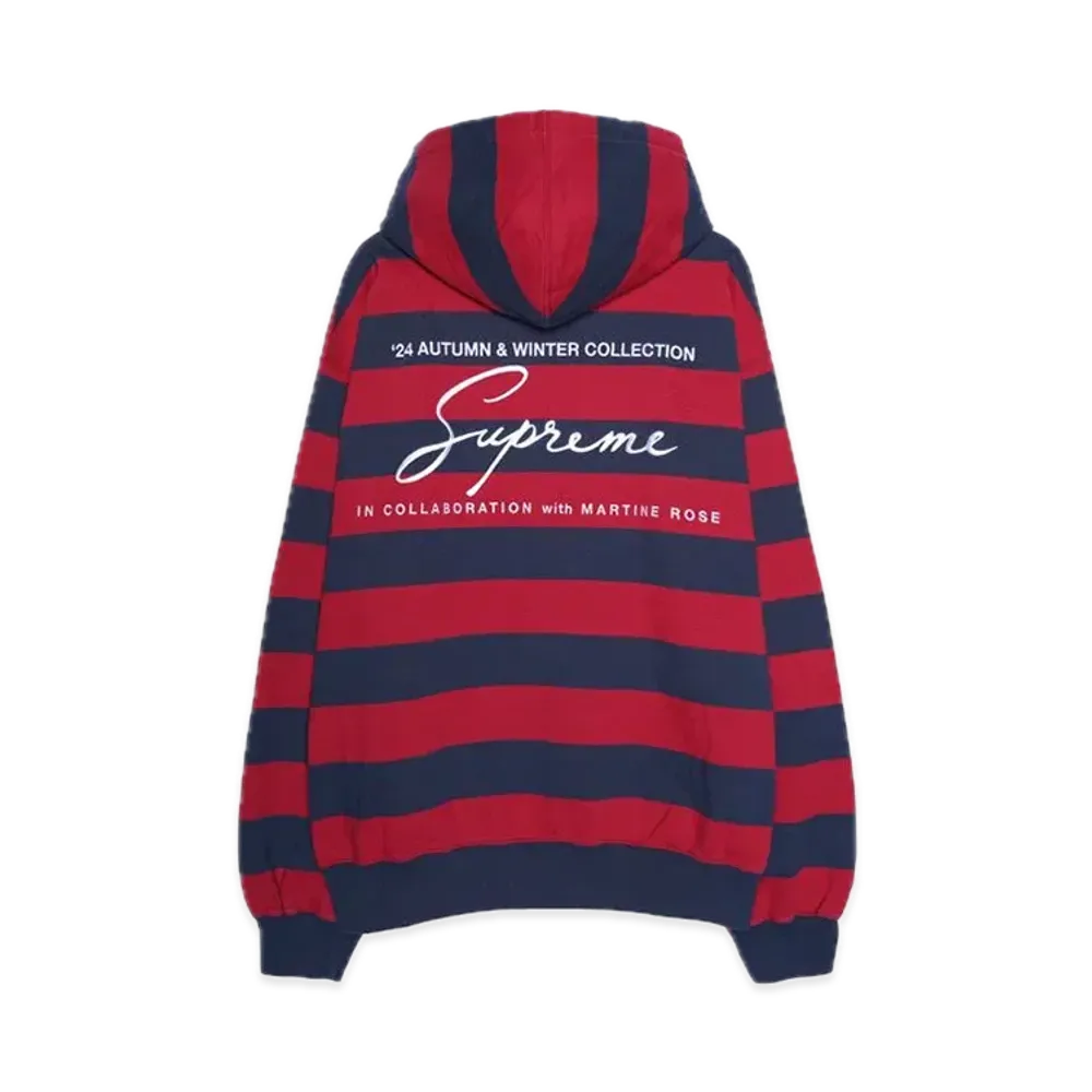Supreme x Martine Rose Hooded Sweatshirt "Navy Red"