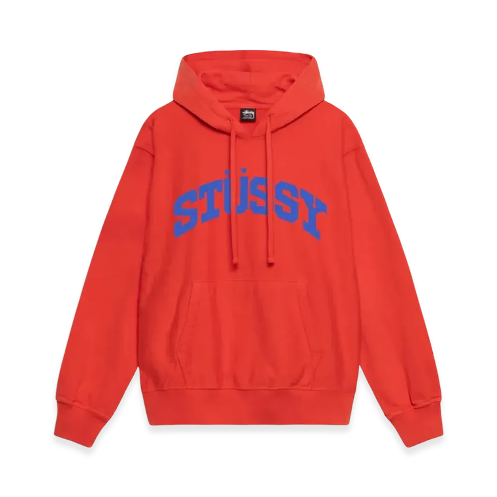 Stussy Block Sport Pigment Dyed Hoodie "Tomato"