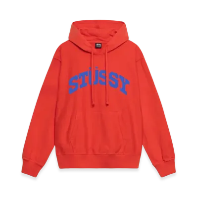 Stussy Block Sport Pigment Dyed Hoodie "Tomato"