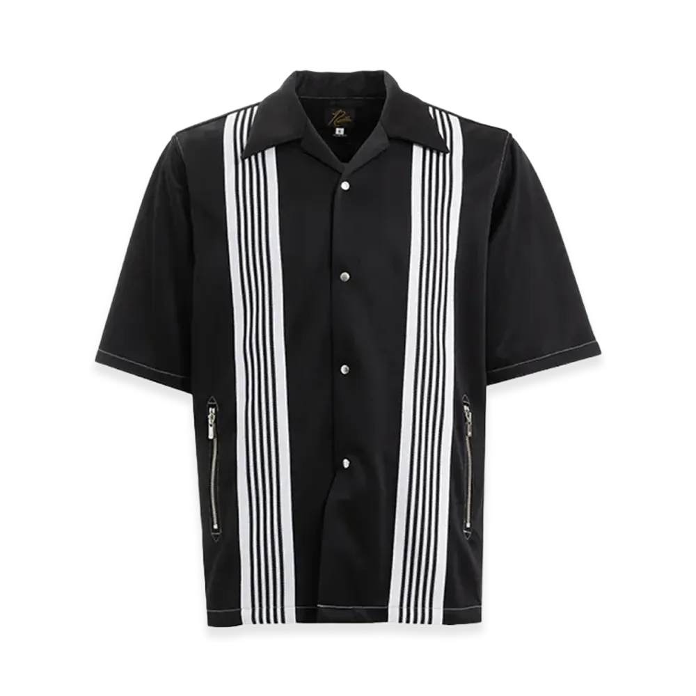 NEEDLES x Nubian Exclusive S/S Track Shirt Poly Smooth "BlackWhite"