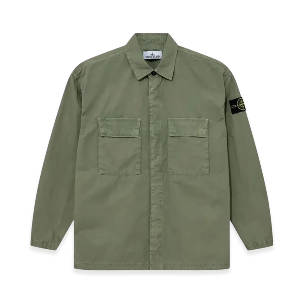 Stone Island 115WN Old Treatment Overshirt - 23SS "Sage Green"