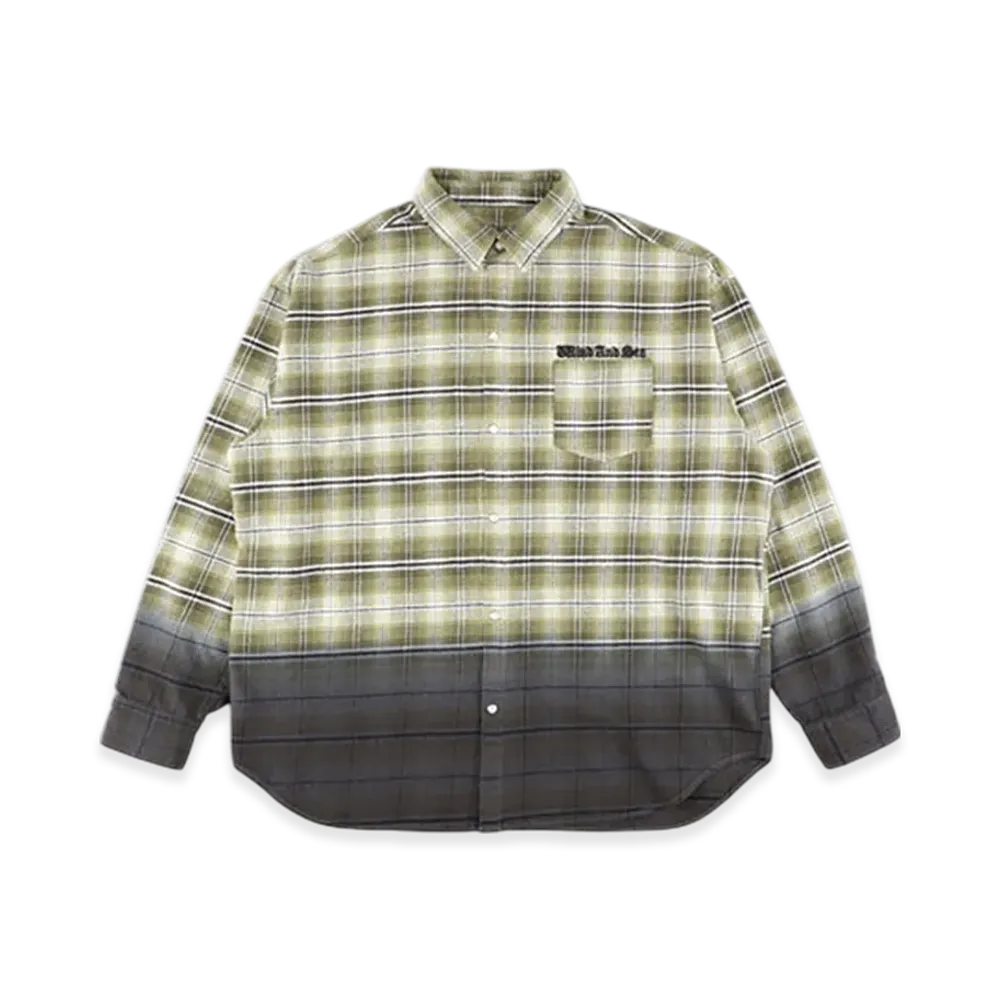 WIND AND SEA Gradation Flannel Shirt "Green"