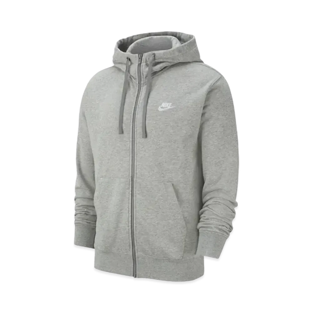 Nike Club French Terry Full Zip Hoodie "Gray"