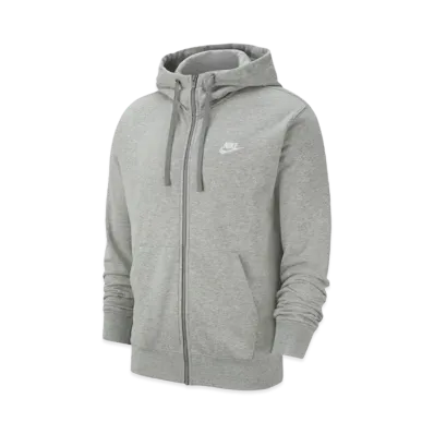 Nike Club French Terry Full Zip Hoodie "Gray"
