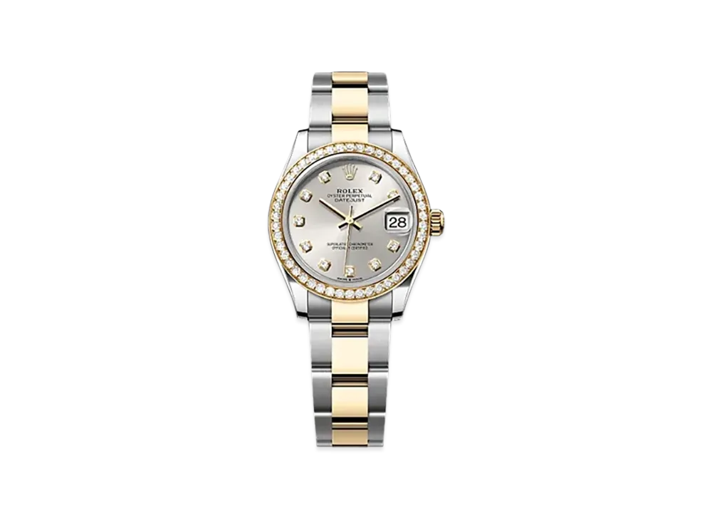 ROLEX Datejust 31mm Oystersteel & Yellow Gold Diamond 278383RBR "Silver"