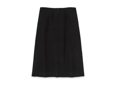 AURALEE Women's Fulled Wool Silk Skirt "Black"