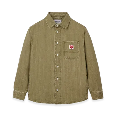 Carhartt WIP L/S Ethan Shirt "Leaf Enzyme Bleach Washed"