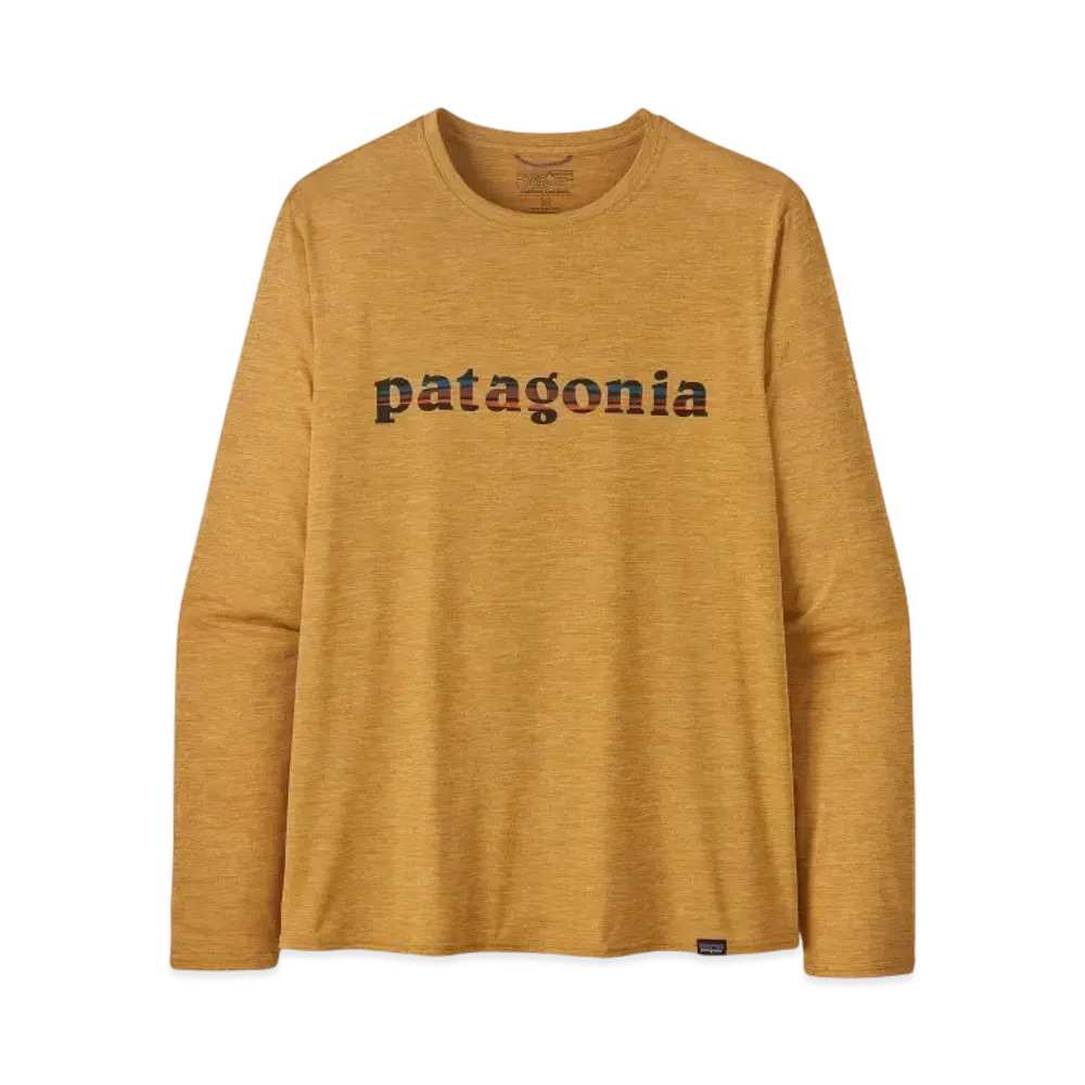 Patagonia Men's Longsleep Cap Cool Daily Graphic Shirt "Tan"