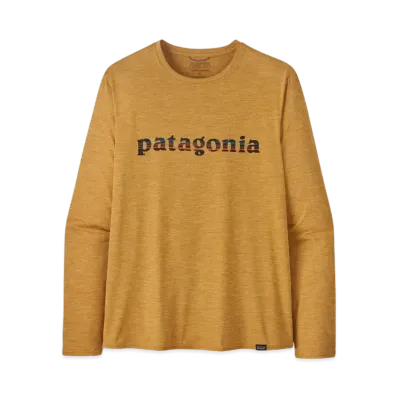 Patagonia Men's Longsleep Cap Cool Daily Graphic Shirt "Tan"