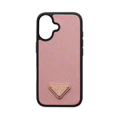 PRADA Saffiano Leather iPhone 17 Case "Peach"
