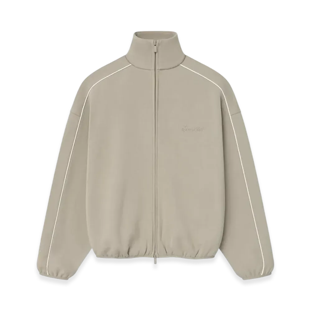 FEAR OF GOD ESSENTIALS Modern Fleece Track Jacket With Piping "Timber"