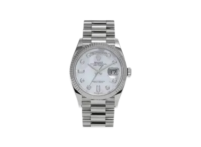 ROLEX Daydate "White Shell/White Gold"