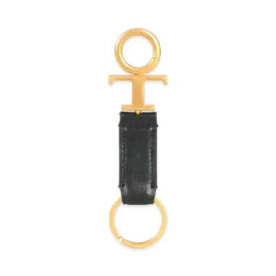 TOD'S Leather Key Holder Small "Black"