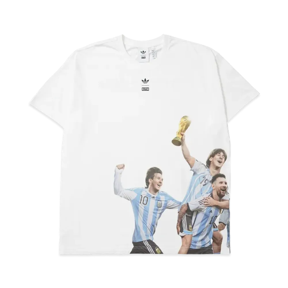 Kith x Lionel Messi x adidas Football World Cup Graphic Tee "White"