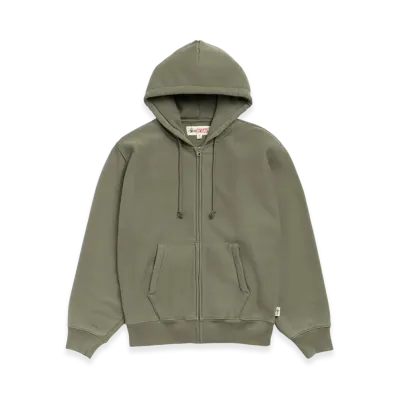 Stussy Fleece Zip Hoodie "Green"