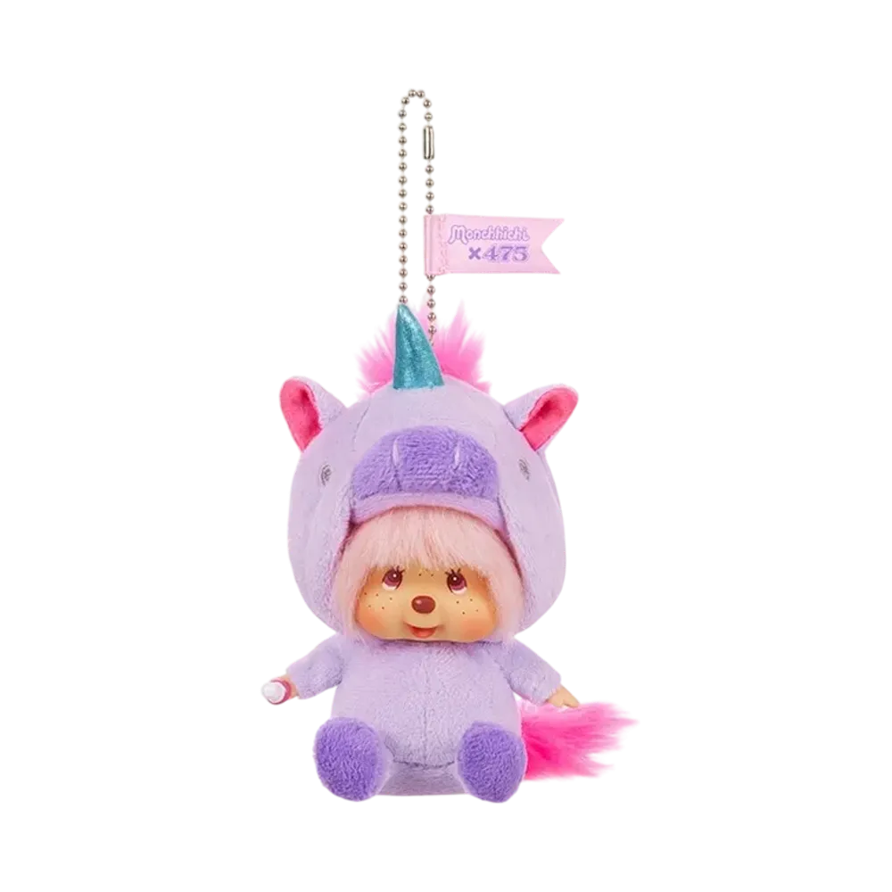Sekiguchi Shinako x Monchhichi SS Kao-deka Keychain (Unicorn)