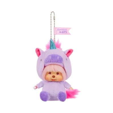 Sekiguchi Shinako x Monchhichi SS Kao-deka Keychain (Unicorn)