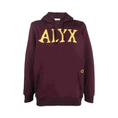 1017 ALYX 9SM Logo-Print Long-Sleeved Hoodie "Bordeaux"