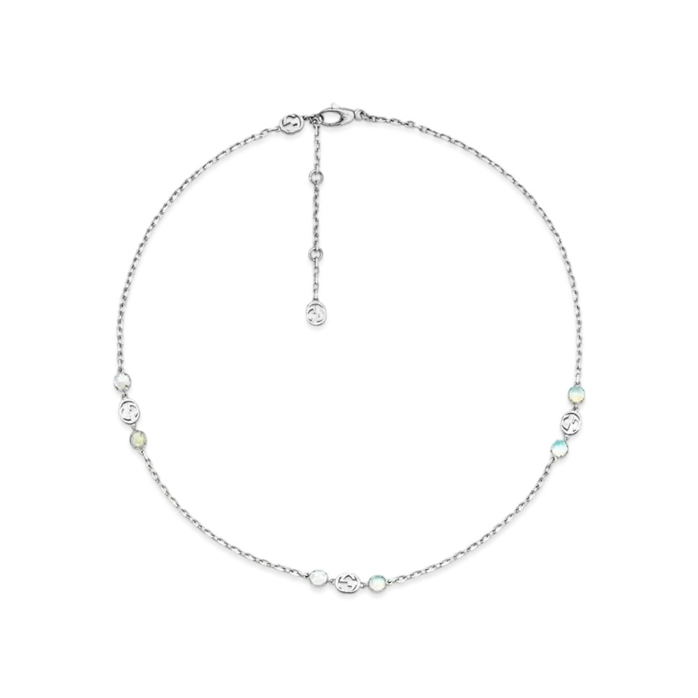 GUCCI Interlocking G Necklace With Opals
