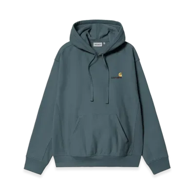 Carhartt WIP Hooded American Script Sweat "Office Blue"