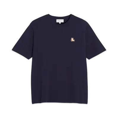 Maison Kitsune Chillax Fox Patch Regular T-Shirt "Ink Blue"