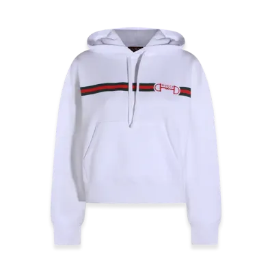 GUCCI Women's 'Morsetto Gucci' Embroidery Hoodie "White"