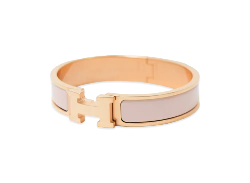 Hermes Women's Clic H Bracelet "Rose Candeur"