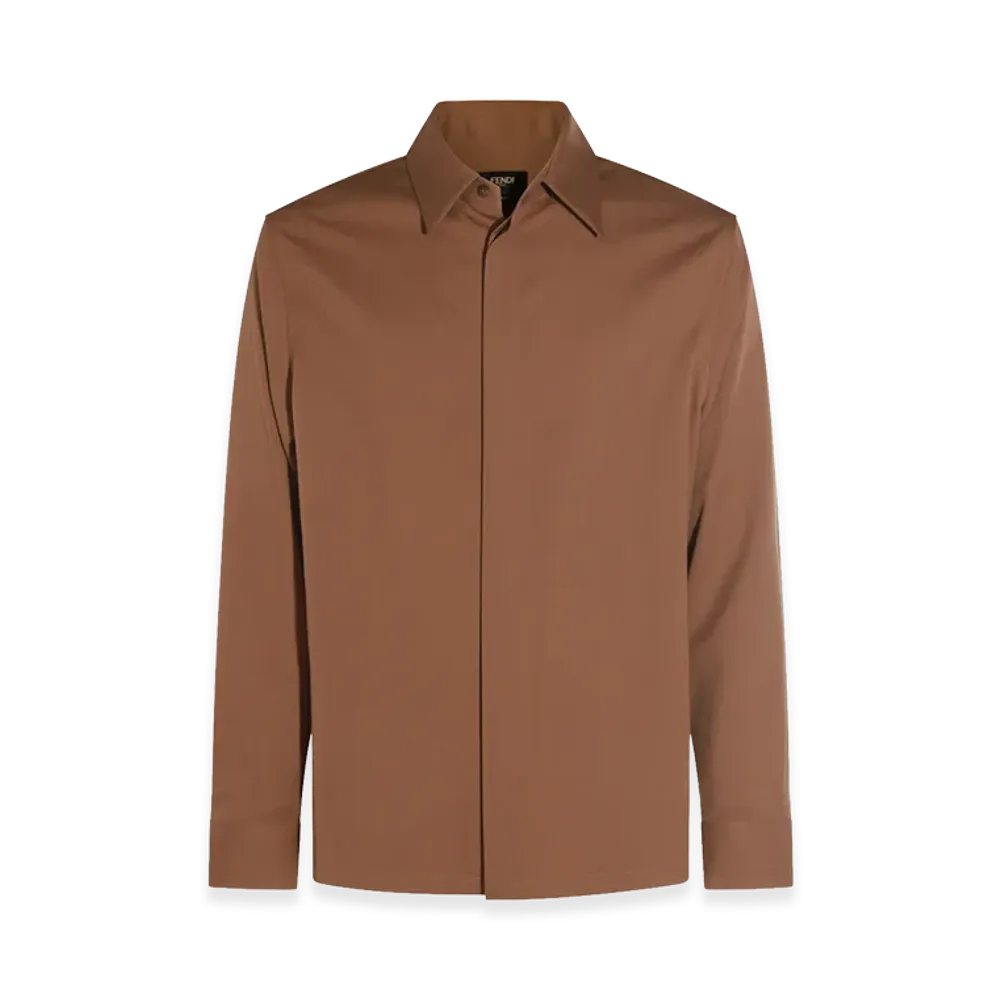 FENDI Camel Wool Shirt "Brown"