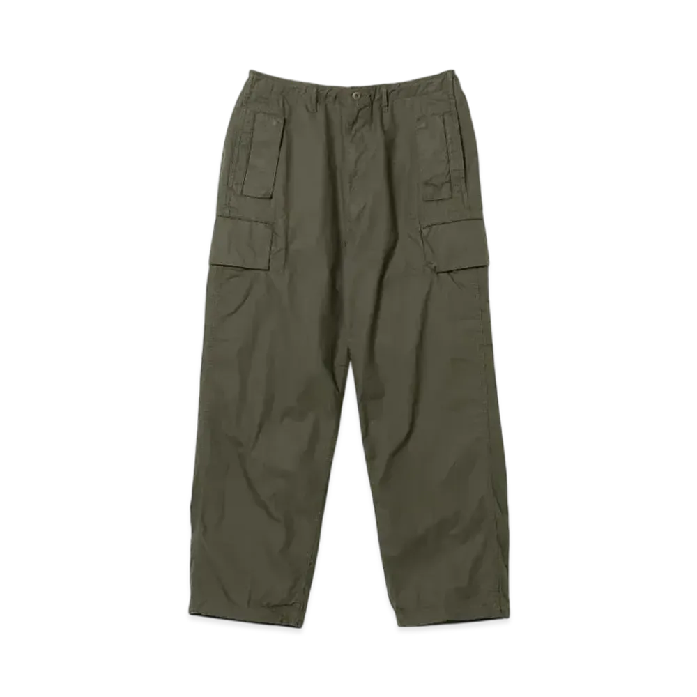 BEAMS Cotton Ripstop Cargo Pocket Pants "Olive"