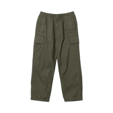 BEAMS Cotton Ripstop Cargo Pocket Pants "Olive"