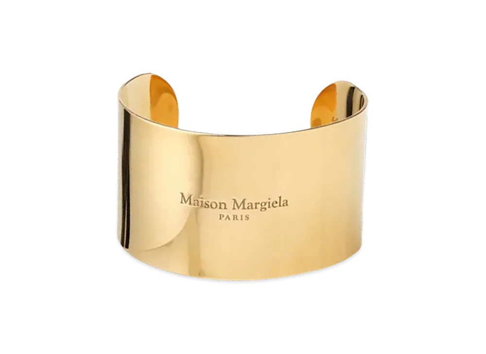Maison Margiela Logo Wide Cuff Bracelet "Gold"