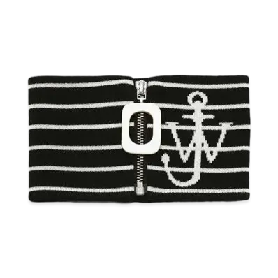 JW ANDERSON Striped Neck Band "Black"