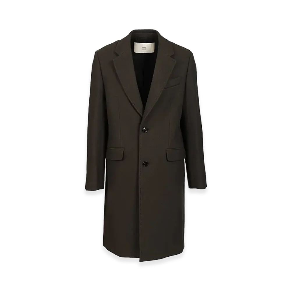 AMI PARIS Wool Coat "Gray"