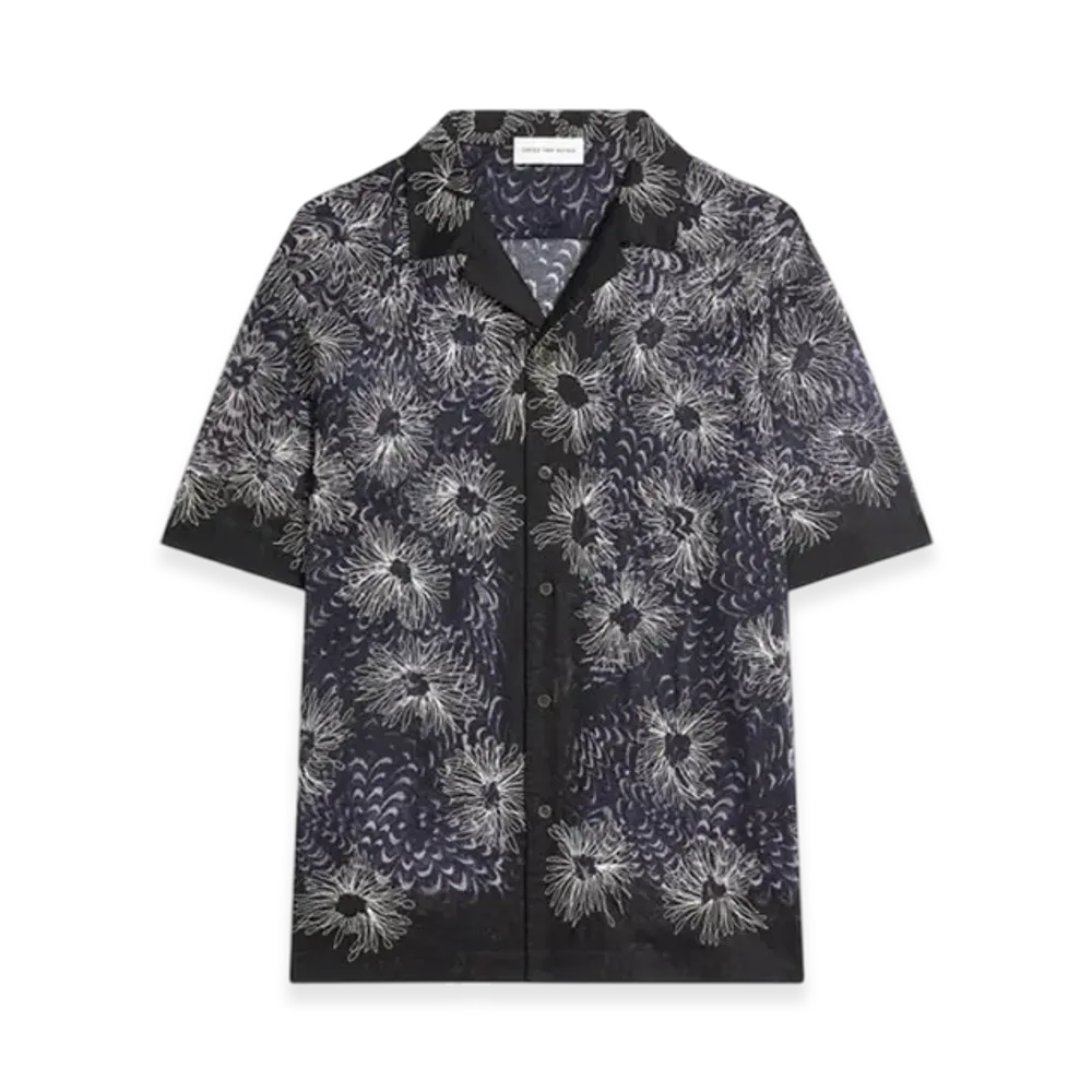 DRIES VAN NOTEN Embroidered Shirt "Navy"