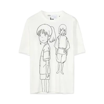 LOEWE x Spirited Away Chihiro Embroidered T-shirt In Cotton "White/Black"