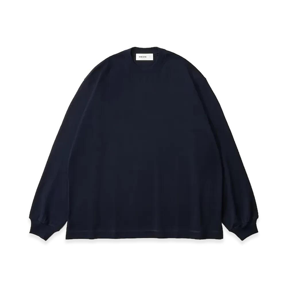 everyone Rich Cotton Long Sleeve Tee Shirt "Navy"