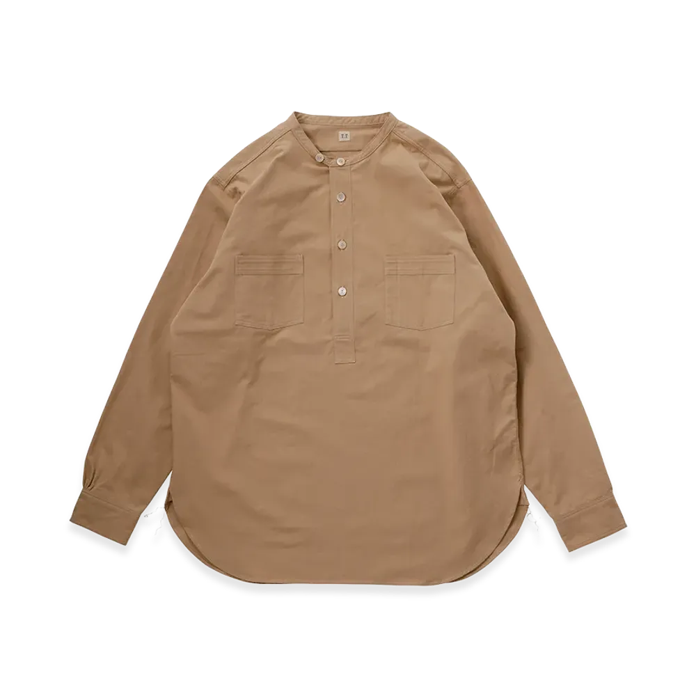 T.T Taiga Takahashi LOT.105 Band Collar Shirt P/O "Beige"