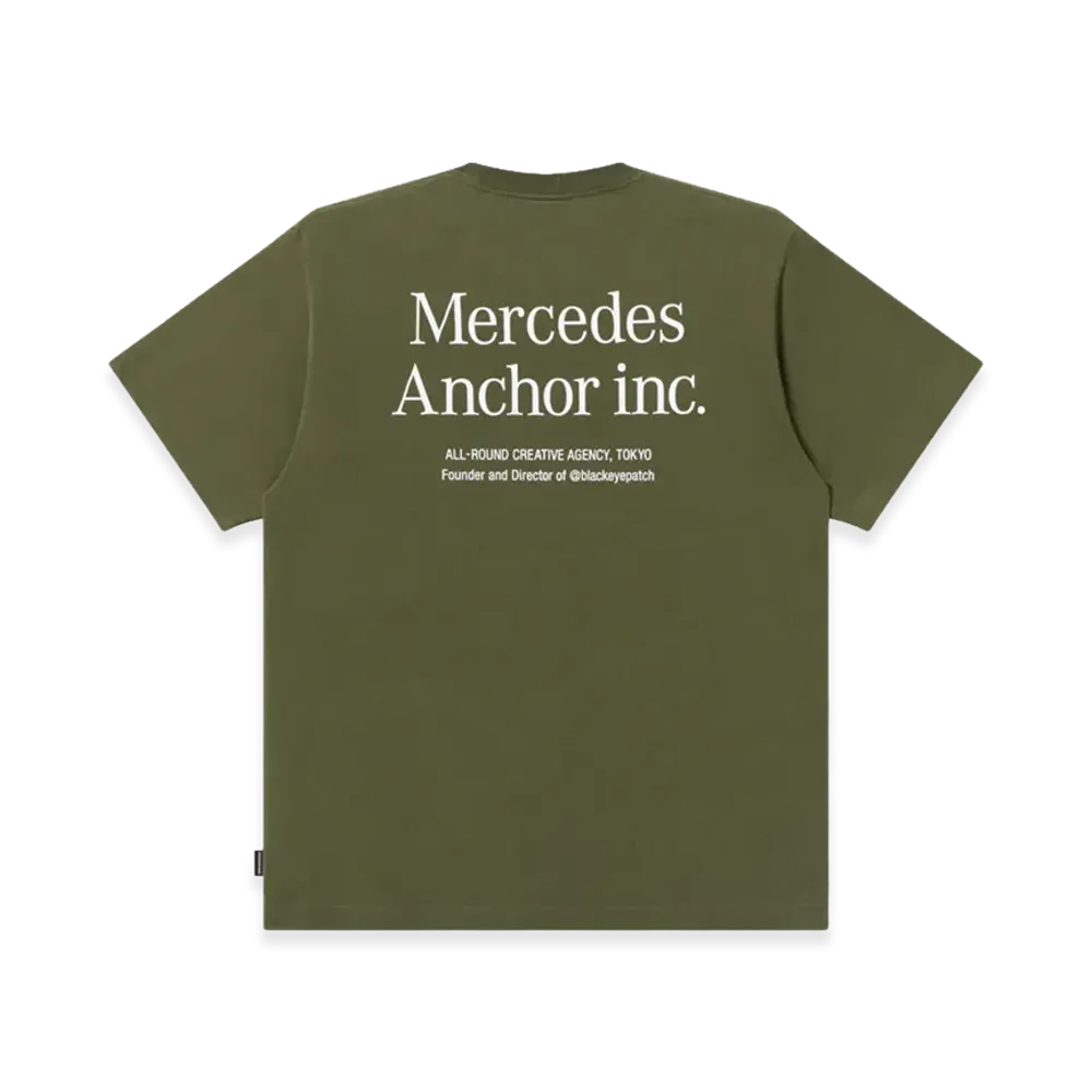 Mercedes Anchor inc. Logo Pocket Tee "Olive"