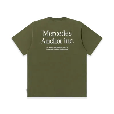Mercedes Anchor inc. Logo Pocket Tee "Olive"