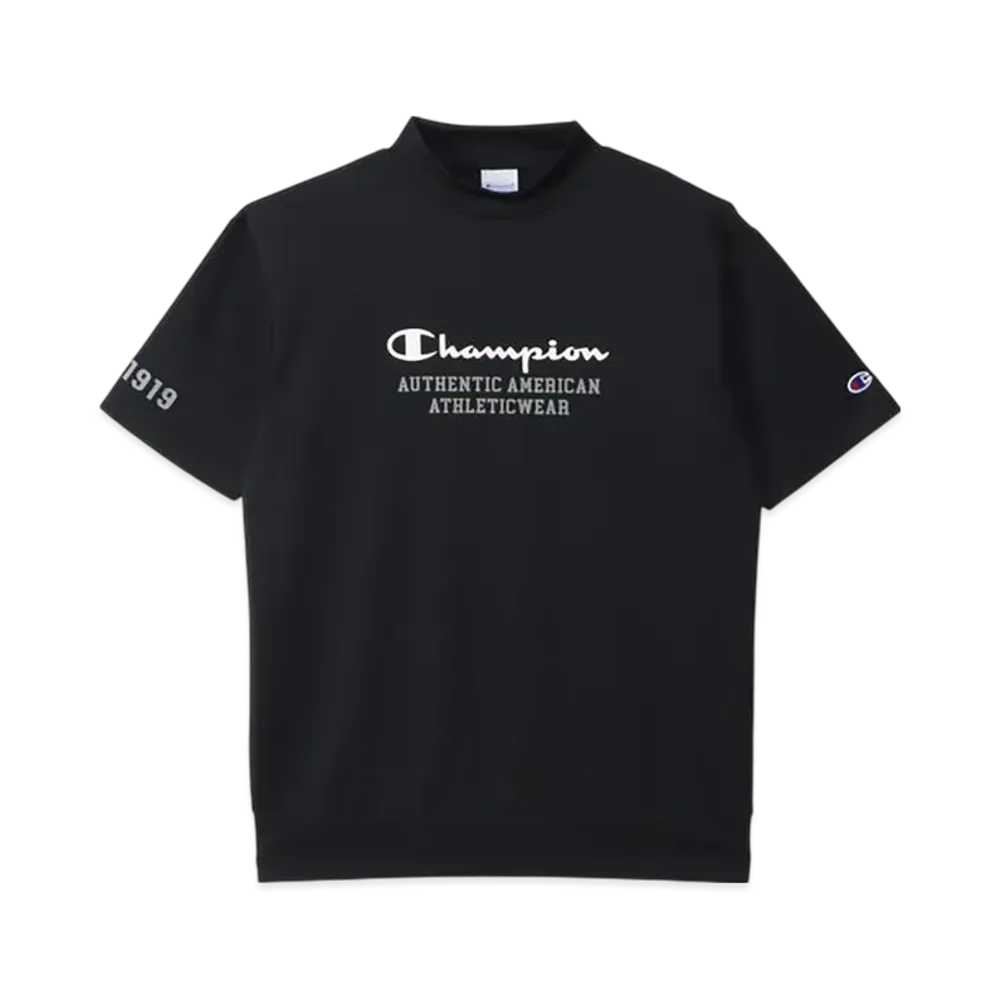 Champion Short Sleeve Mock Neck Shirt 25SS "Black"