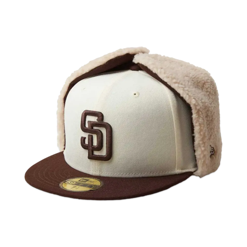 NEW ERA 59Fifty Dog Ear San Diego Padres "Chrome/Brown"