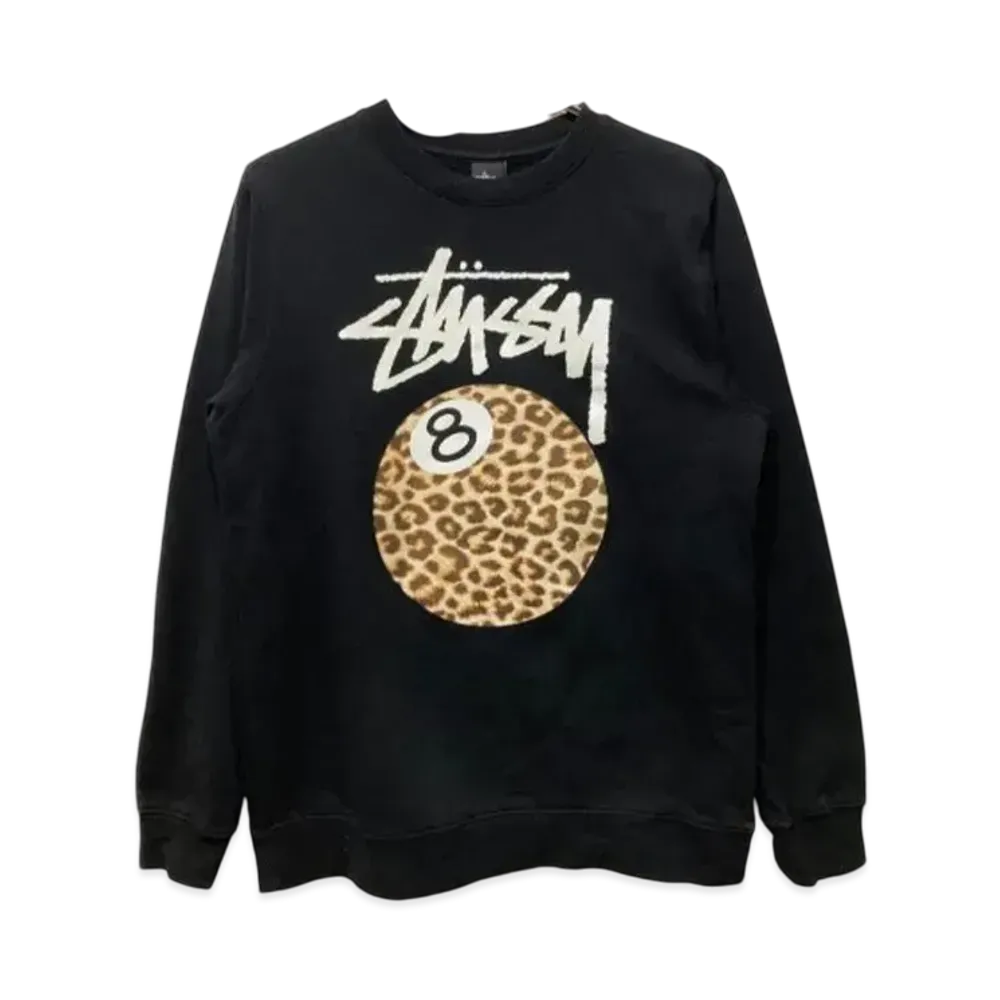 Stussy 8 Ball Print Sweatshirt "Black"