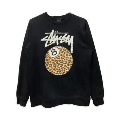 Stussy 8 Ball Print Sweatshirt "Black"