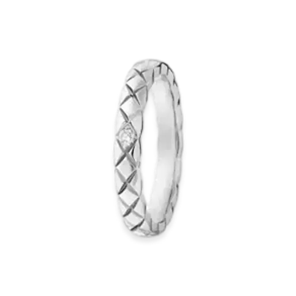 CHANEL Coco Crush Wedding Ring Platinum, Diamond, Small Model