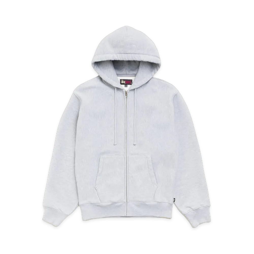 Stussy Fleece Zip Hoodie "Grey Heather"