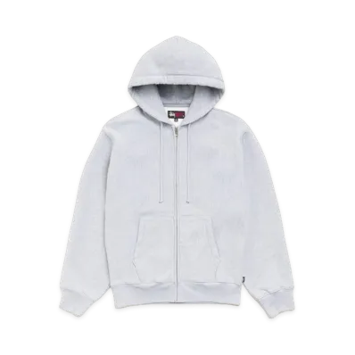 Stussy Fleece Zip Hoodie "Grey Heather"