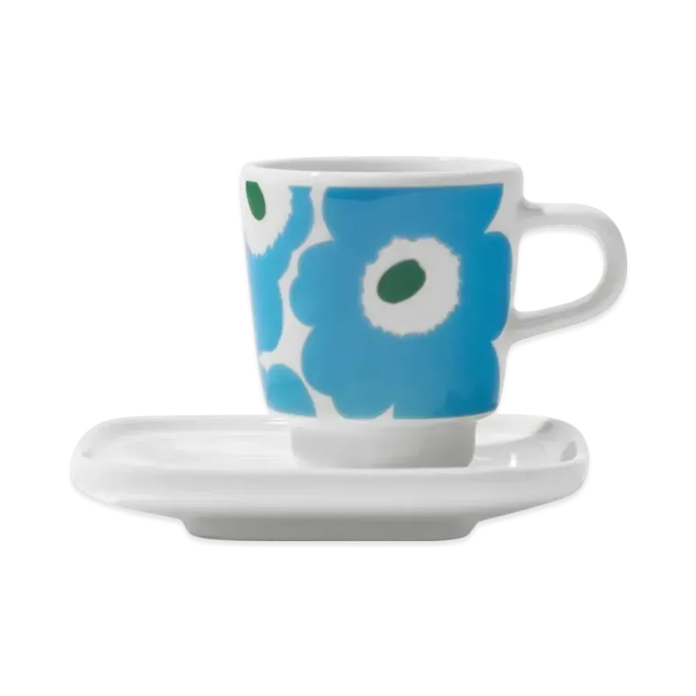 Marimekko x BLUE BOTTLE COFFEE Espresso Cup & Saucer 50ml "Blue"