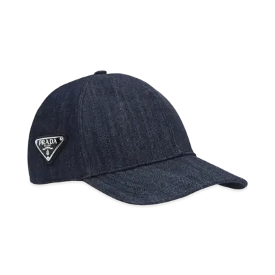 PRADA Denim Baseball Cap "Navy"
