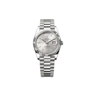 ROLEX Day-Date 40mm White Gold 228239 "Silver"