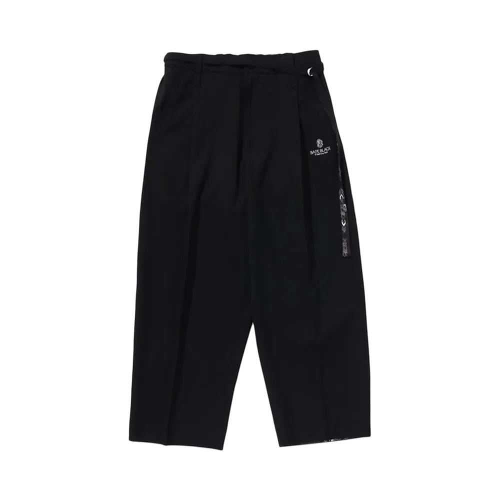 A BATHING APE Bape Black Paisley Dress Pants "Black"